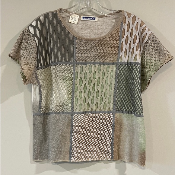 marieakim Tops - Vintage Y2K/90s - Mariea Kim, M,‎ patchwork tshirt